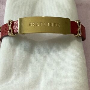 Keep Collective Stella & Dot Leather Bracelet with 3 Charms